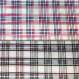 Group swatch plaid printed fabric in various colours