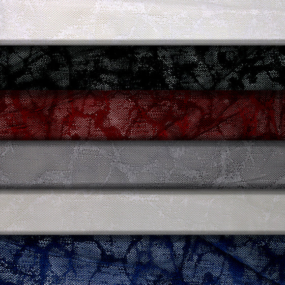 Group swatch Marble Drapery Lace in various colours
