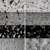 Group swatch Botanicals themed fabrics in various styles/colours