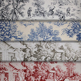 Group swatch decor weight canvas (outdoor scene) in various colours