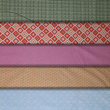 Group swatch assorted tiled prints fabric in various styles