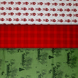 Group swatch yuletide themed printed fabrics in a variety of styles