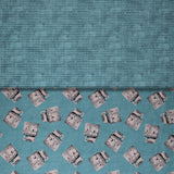 Group swatch homemade themed printed fabrics in various styles