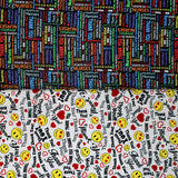 Group swatch assorted We Appreciate You themed fabrics in various styles/colours