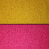 Group swatch constellations printed fabric in yellow and pink