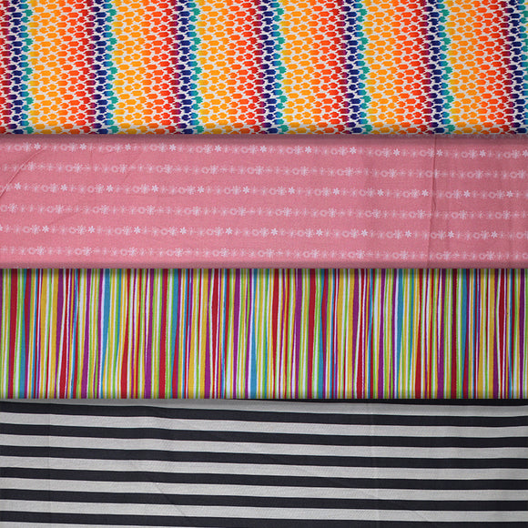 Group swatch assorted stripes fabrics in various styles/colours