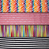 Group swatch assorted stripes fabrics in various styles/colours