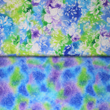 Group swatch assorted floral fabrics from the Mimosa collection in various styles/colours