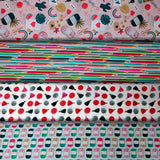 Group swatch handmade themed fabrics in various styles/colours