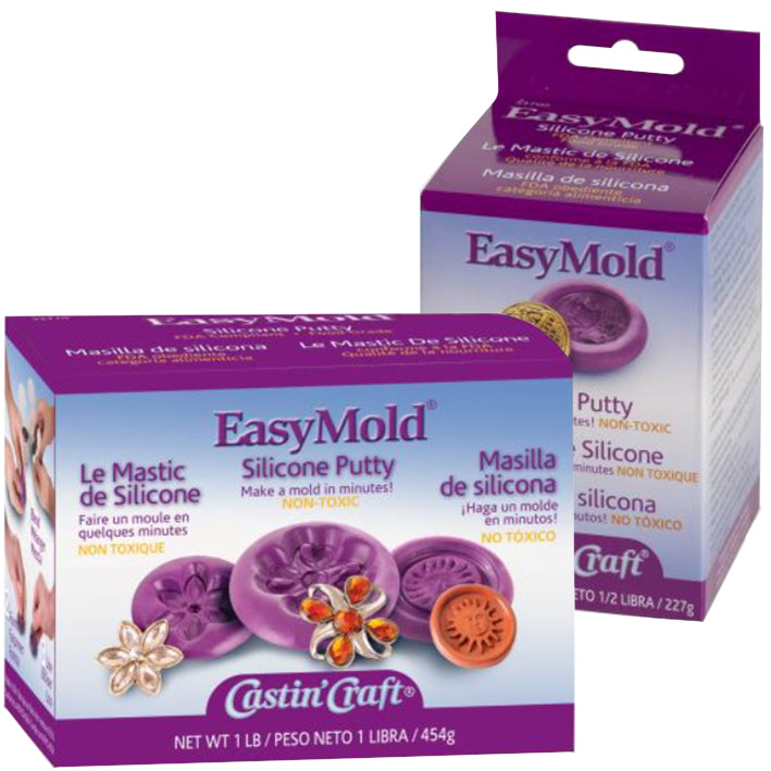 Environmental Technology Castin'Craft EasyMold Silicone Putty (½ lb Kit) 2  Part Molding Compound | Food Safe & Non-Toxic | Heat-Resistant Molds for