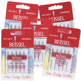 Packs of 5 universal needles in various sizes