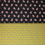 Group swatch assorted popcorn themed fabrics in various styles