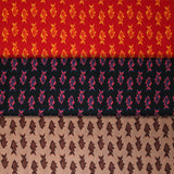 Group swatch fish print fabric in various colours