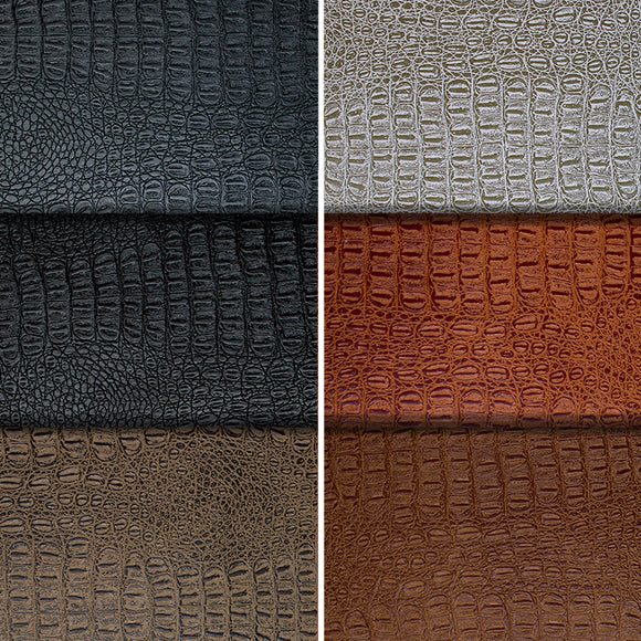 Group swatch gator textured vinyls in various colours