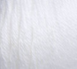Swatch of Caron Simply Soft Solids yarn in shade white