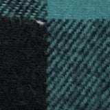 Swatch of hunter green and black small check buffalo plaid flannel