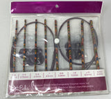 Circular Needle Set in packaging (crochet hook set) incl vinyl hook case, 8 end caps and 2 cable keys, 8 hooks