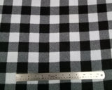 Polar Fleece Buffalo Plaid Stripe - 60" - 100% Polyester Fleece