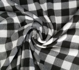 Polar Fleece Buffalo Plaid Stripe - 60" - 100% Polyester Fleece