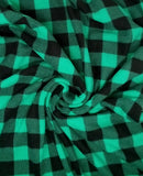 Polar Fleece Buffalo Plaid Stripe - 60" - 100% Polyester Fleece
