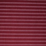 Square swatch red & white stripes printed fabric (burgundy fabric with thin white double line stripes)