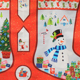 Square swatch Santa Express Stocking Panel