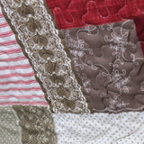 Swatch of matelasse printed fabric