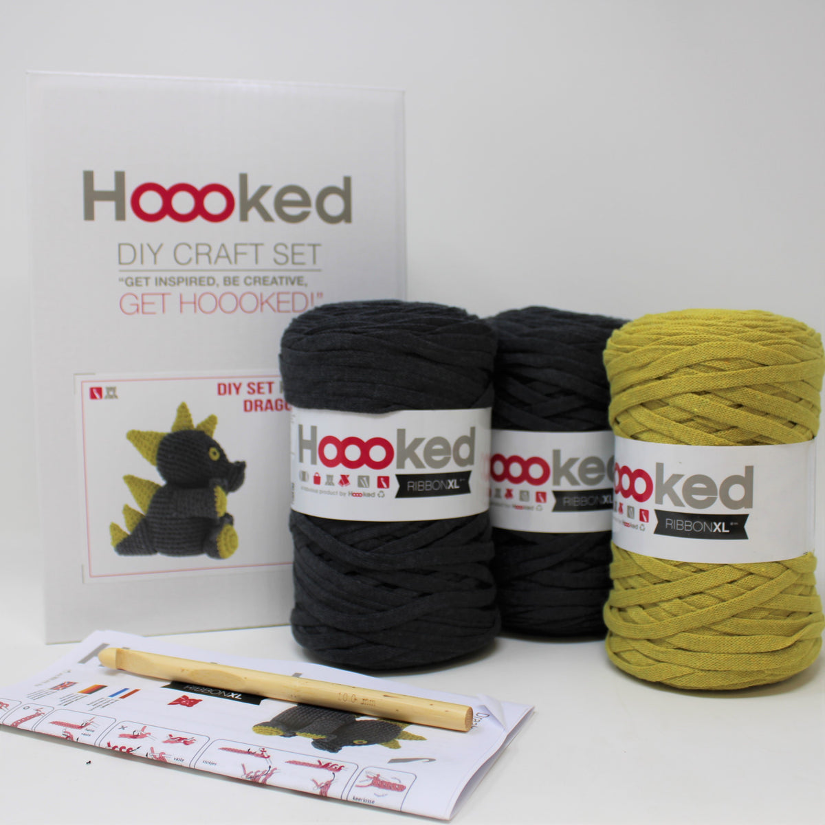 Danny Dragon - Crochet Kit - Hoooked RibbonXL – Len's Mill