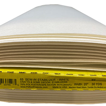 Full roll of white extra heavyweight stabilizer