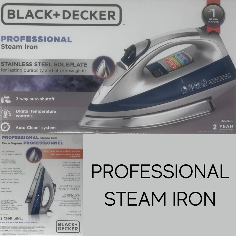 Black decker deals professional steam iron