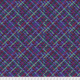 Square swatch mad plaid fabric in shade purple (purple fabric with crazy plaid lines allover in blue, green, burgundy, purple)