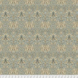 Swatch intricate floral design fabric in aqua