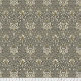 Swatch intricate floral design fabric in taupe