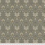 Swatch intricate floral design fabric in taupe