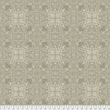 Square swatch Pure Ceiling fabric (greige floral tiled look fabric with intricate design allover)