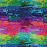 Square swatch Mayla fabric (deep watercolour blend look fabric in green, blue, purple, orange, pink, teal)