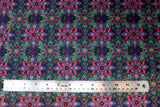 Flat swatch of Mohican printed fabric in Kaleidoscope 
