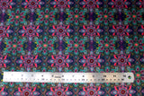 Flat swatch of Mohican printed fabric in Kaleidoscope
