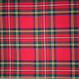Square swatch red/green/yellow/white tartan plaid fabric