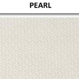 Sequin detailed vinyl swatch in pearl (white) with label