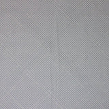 Square swatch Silver Graph Metallic fabric (off white fabric with thin grey grid lines allover and occasional silver metallic effect stripes)