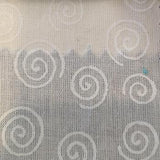 Square swatch swirls pattern material on white