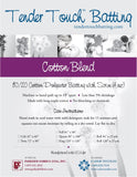 Full swatch packaging Tender Touch Batting (80/20 Cotton/Polyester, 90x108)