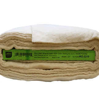 Full roll of natural coloured Wrap-N-Zap Microwavable Batting