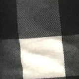 White and black buffalo plaid printed polar fleece