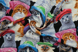 Adorable Pets in Hats - 44/45" - 100% Cotton