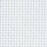 Swatch of aida cloth in white