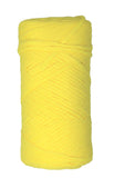 Ball of Phentex Slipper and Craft Yarn out of packaging (allureing yellow)