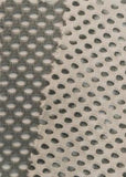 Grey and white swatches of big mesh fabric