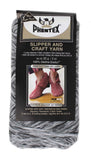 Ball of Phentex Slipper and Craft Yarn in packaging (black heather: black/white marl)